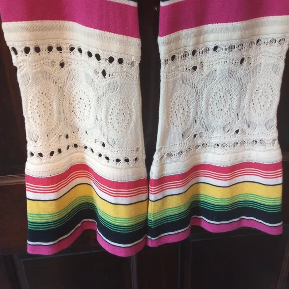 Jens Pirate Booty- Multi Color Fiesta  Bohemian Crochet Pants- Size Small - Picture 3 of 5